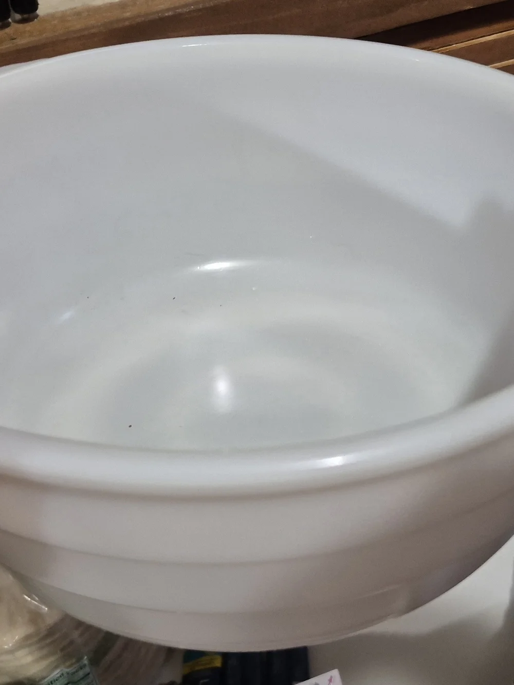 Vintage General Electric Milk Glass Ribbed Mixing Bowls